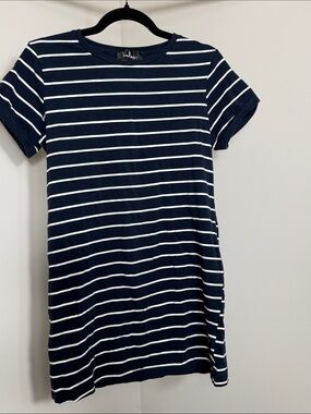 Lulu's Navy and White Striped Mini Dress